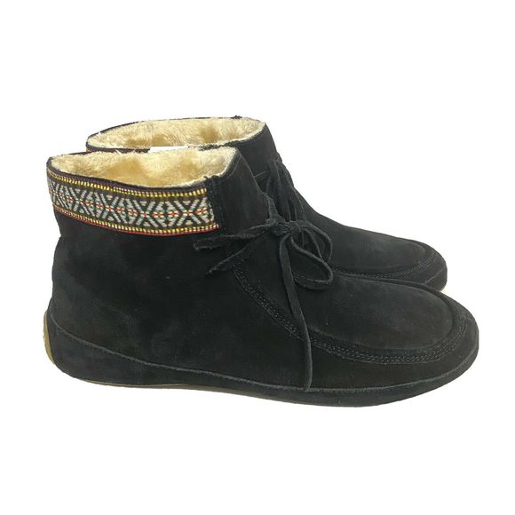 moccasin ankle boots with fur